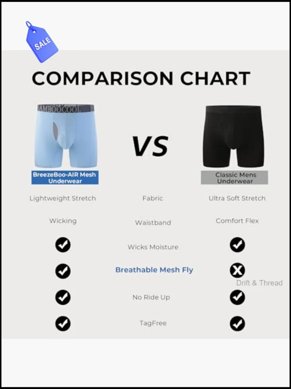 Men's Mesh Boxer Briefs 4-Pack Breathable Cool Underwear